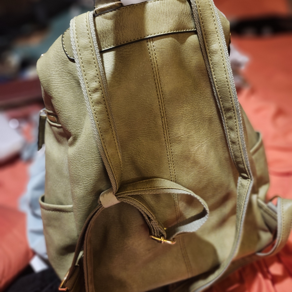 Olive Green Women's Backpack - Picture 4 of 4